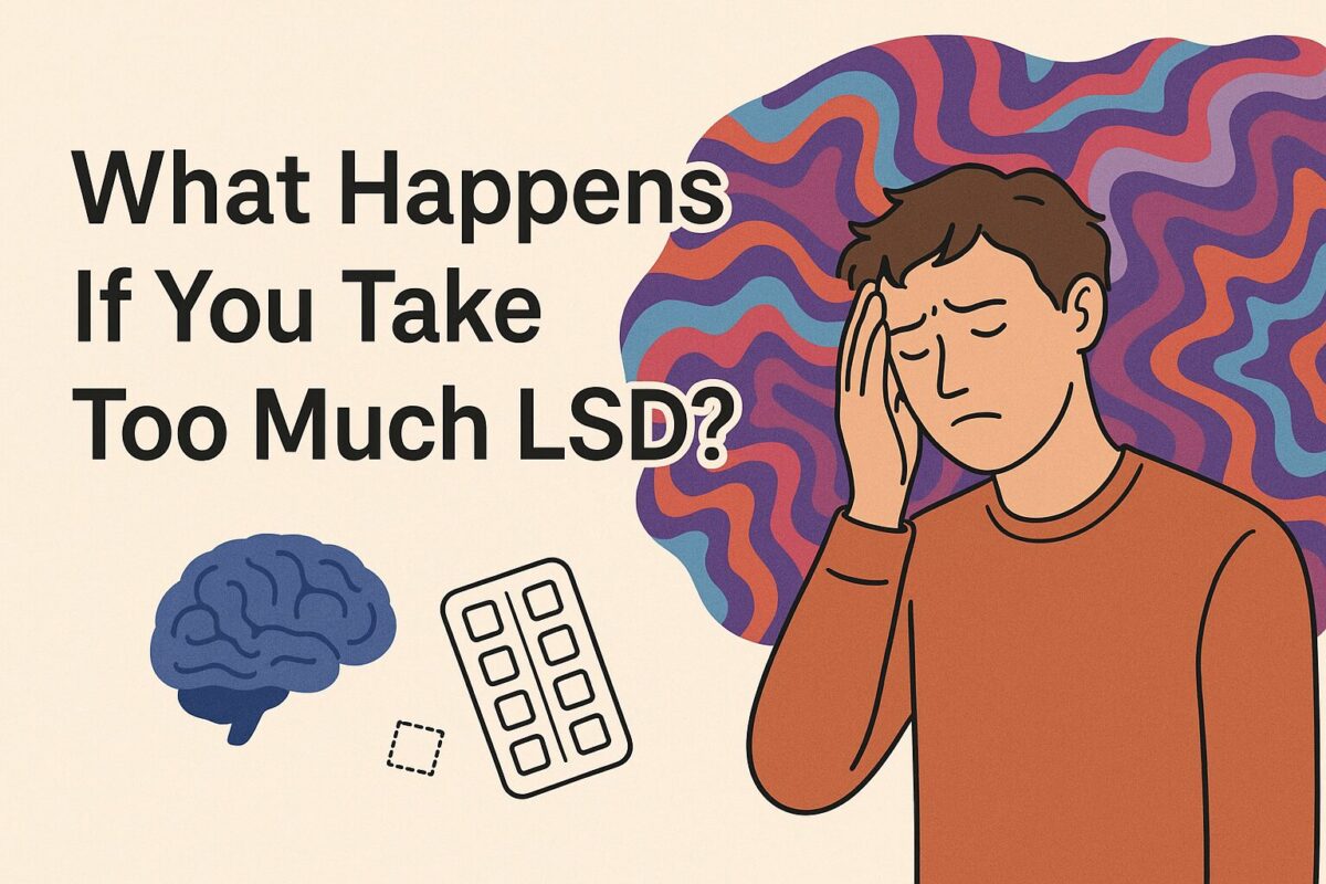 What happens if you take too much LSD? Learn about overdose myths, bad trips, mental effects, and how to stay safe during a heavy acid experience.  